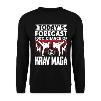 Krav Maga Apparel Israeli Self - Unisex Pullover - Schwarz - Vorne - Alina (178cm) & Michal (187cm)