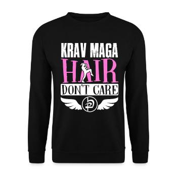 Krav Maga Apparel Israeli Self - Unisex Sweatshirt - black - Front - Alina (178cm) & Michal (187cm)