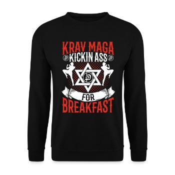 Krav Maga Apparel Israeli Self - Unisex Pullover - Schwarz - Vorne - Alina (178cm) & Michal (187cm)