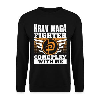 Krav Maga Apparel Israeli Self - Unisex Pullover - Schwarz - Vorne - Alina (178cm) & Michal (187cm)
