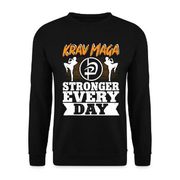 Krav Maga Apparel Israeli Self - Unisex Sweatshirt - black - Front - Alina (178cm) & Michal (187cm)