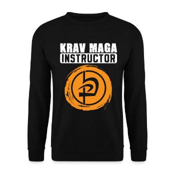 Krav Maga Apparel Israeli Self - Unisex Sweatshirt - black - Front - Alina (178cm) & Michal (187cm)