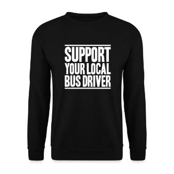 Busfahrer Bus Driver Busman Schulbusfahrer - Unisex Pullover - Schwarz - Vorne - Alina (178cm) & Michal (187cm)