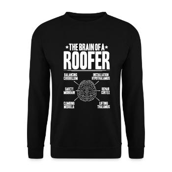 Roofer Roofing Roofing Roofing Roofers Roofing - Unisex Sweatshirt - black - Front - Alina (178cm) & Michal (187cm)