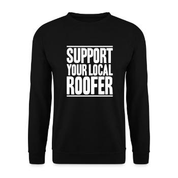 Roofer Roofing Roofing Roofing Roofers Roofing - Unisex Sweatshirt - black - Front - Alina (178cm) & Michal (187cm)