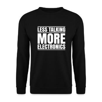 Elektroniker Elektriker Electrician Lineman - Unisex Pullover - Schwarz - Vorne - Alina (178cm) & Michal (187cm)