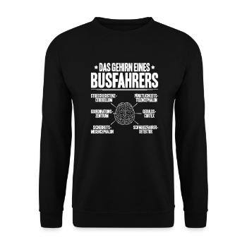 Busfahrer Bus Driver Busman Schulbusfahrer - Unisex Pullover - Schwarz - Vorne - Alina (178cm) & Michal (187cm)