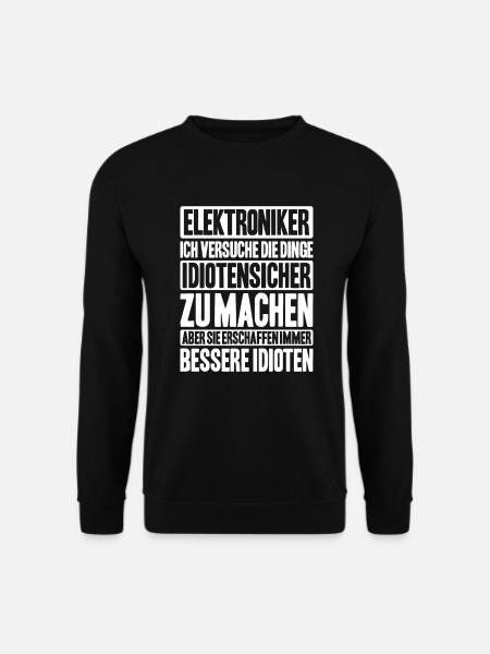 Elektroniker Elektriker Electrician Lineman - Unisex Pullover - Schwarz