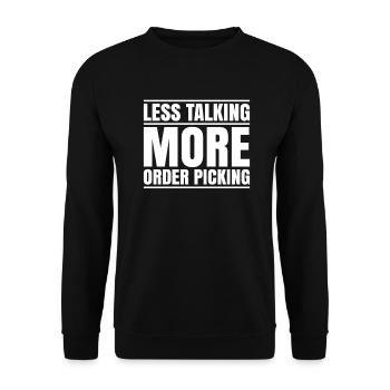 Warehouse Logistics Specialist Warehouse Worker Warehouse - Unisex Sweatshirt - black - Front - Alina (178cm) & Michal (187cm)