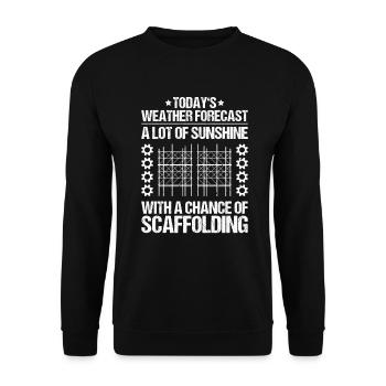 Échafaudage Échafaudage Échafaudage - Sweat-shirt Unisexe - noir - Devant - Alina (178cm) & Michal (187cm)