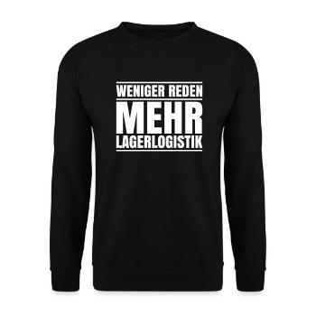Fachkraft für Lagerlogistik Warehouse Worker Lager - Unisex Pullover - Schwarz - Vorne - Alina (178cm) & Michal (187cm)