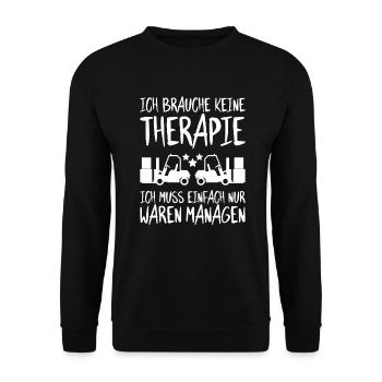 Fachkraft für Lagerlogistik Warehouse Worker Lager - Unisex Pullover - Schwarz - Vorne - Alina (178cm) & Michal (187cm)