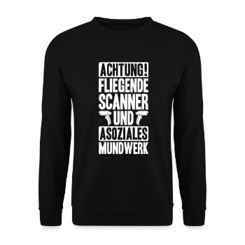 Fachkraft für Lagerlogistik Warehouse Worker Lager - Unisex Pullover - Schwarz - Vorne - Alina (178cm) & Michal (187cm)