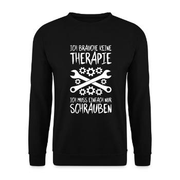 Mechaniker Mechanikerin Mechanik Mechanic - Unisex Pullover - Schwarz - Vorne - Alina (178cm) & Michal (187cm)
