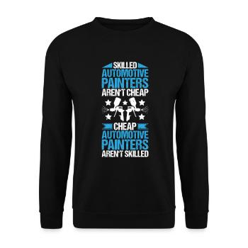 Peintre de véhicules Peintre automobile - Sweat-shirt Unisexe - noir - Devant - Alina (178cm) & Michal (187cm)