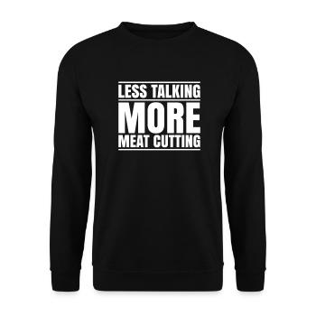 Butcher Butcher Butcher - Unisex Sweatshirt - black - Front - Alina (178cm) & Michal (187cm)