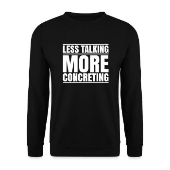 Betonbauer Stahlbetonbauer Concrete Worker - Unisex Pullover - Schwarz - Vorne - Alina (178cm) & Michal (187cm)