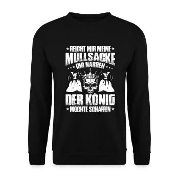 Fachkraft für Kreislauf- und Abfallwirtschaft - Unisex Pullover - Schwarz - Vorne - Alina (178cm) & Michal (187cm)