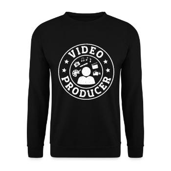 Artist Video Producer - Unisex Sweatshirt - black - Front - Alina (178cm) & Michal (187cm)
