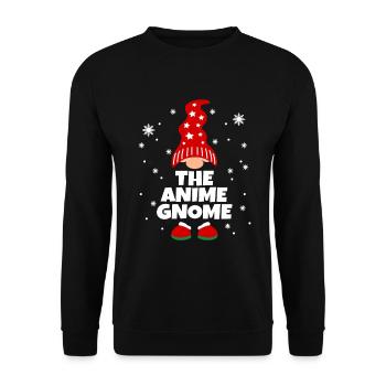 Funny Anime Gnome Family Pajamas Matching - Unisex Sweatshirt - black - Front - Alina (178cm) & Michal (187cm)