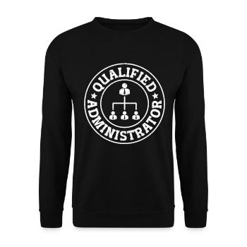 Leadership Administrator - Unisex Sweatshirt - black - Front - Alina (178cm) & Michal (187cm)