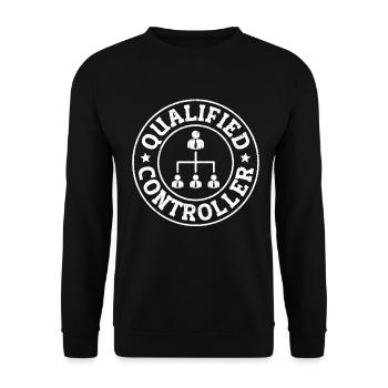Leadership Controller - Unisex Pullover - Schwarz - Vorne - Alina (178cm) & Michal (187cm)
