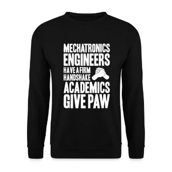 Mechatroniker Mechatronik Mechatronics Engineer - Unisex Sweatshirt - black - Front - Alina (178cm) & Michal (187cm)