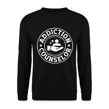 Counceling Addiction Counselor - Unisex Sweatshirt - black - Front - Alina (178cm) & Michal (187cm)