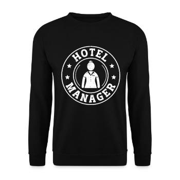 Hospitality Hotel Manager - Unisex Sweatshirt - black - Front - Alina (178cm) & Michal (187cm)