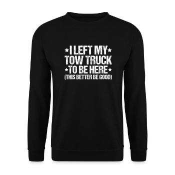 Conducteur de dépanneuse de service - Sweat-shirt Unisexe - noir - Devant - Alina (178cm) & Michal (187cm)