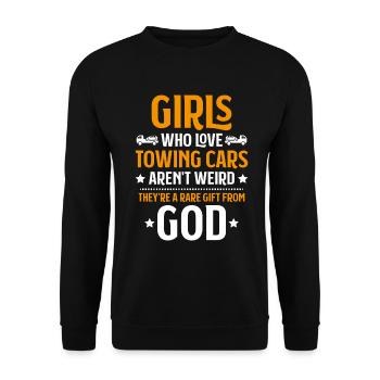 Conducteur de dépanneuse de service - Sweat-shirt Unisexe - noir - Devant - Alina (178cm) & Michal (187cm)