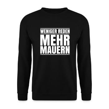 Maurer Maurermeister Mauerwerk Bricklayer Mason - Unisex Pullover - Schwarz - Vorne - Alina (178cm) & Michal (187cm)