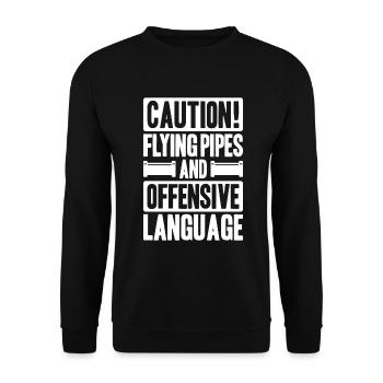 Pipeline Constructor Pipeline Construction Pipelayer - Unisex Sweatshirt - black - Front - Alina (178cm) & Michal (187cm)