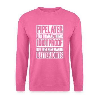 Constructeur de pipelines Construction de pipelines Pipelayer - Sweat-shirt Unisexe - rose - Devant