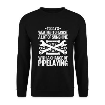 Pipeline Constructor Pipeline Construction Pipelayer - Unisex Sweatshirt - black - Front - Alina (178cm) & Michal (187cm)