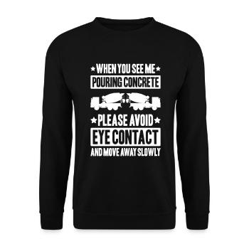 Betonbauer Stahlbetonbauer Concrete Worker - Unisex Sweatshirt - black - Front - Alina (178cm) & Michal (187cm)