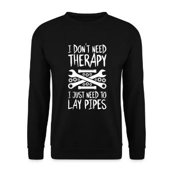 Pipeline Constructor Pipeline Construction Pipelayer - Unisex Sweatshirt - black - Front - Alina (178cm) & Michal (187cm)