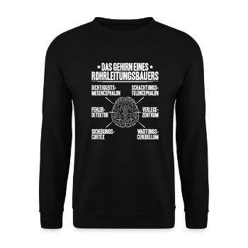 Rohrleitungsbauer Rohrleitungsbau Pipelayer - Unisex Pullover - Schwarz - Vorne - Alina (178cm) & Michal (187cm)