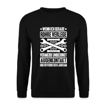 Rohrleitungsbauer Rohrleitungsbau Pipelayer - Unisex Pullover - Schwarz - Vorne - Alina (178cm) & Michal (187cm)