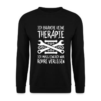 Rohrleitungsbauer Rohrleitungsbau Pipelayer - Unisex Pullover - Schwarz - Vorne - Alina (178cm) & Michal (187cm)