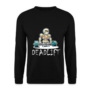 Soulevé de terre Skeleton Bodybuilding Sport Soulevé de terre - Sweat-shirt Unisexe - noir - Devant - Alina (178cm) & Michal (187cm)