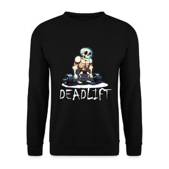 Soulevé de terre Skeleton Bodybuilding Sport Soulevé de terre - Sweat-shirt Unisexe - noir - Devant - Alina (178cm) & Michal (187cm)