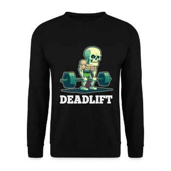 Soulevé de terre Skeleton Bodybuilding Sport Soulevé de terre - Sweat-shirt Unisexe - noir - Devant - Alina (178cm) & Michal (187cm)