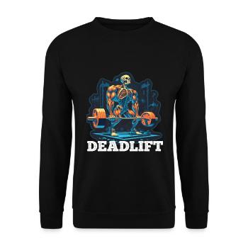 Soulevé de terre Skeleton Bodybuilding Sport Soulevé de terre - Sweat-shirt Unisexe - noir - Devant - Alina (178cm) & Michal (187cm)