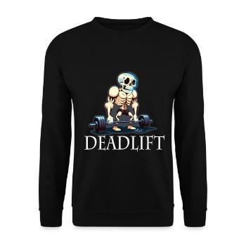 Soulevé de terre Skeleton Bodybuilding Sport Soulevé de terre - Sweat-shirt Unisexe - noir - Devant - Alina (178cm) & Michal (187cm)