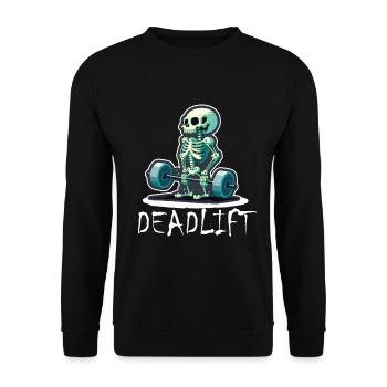 Soulevé de terre Skeleton Bodybuilding Sport Soulevé de terre - Sweat-shirt Unisexe - noir - Devant - Alina (178cm) & Michal (187cm)