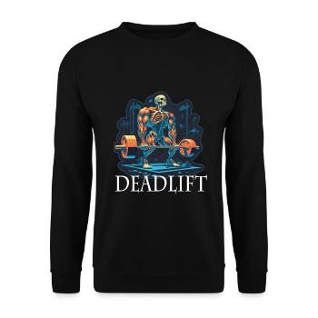 Soulevé de terre Skeleton Bodybuilding Sport Soulevé de terre - Sweat-shirt Unisexe - noir - Devant - Alina (178cm) & Michal (187cm)