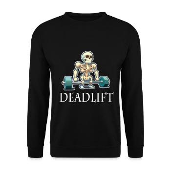 Soulevé de terre Skeleton Bodybuilding Sport Soulevé de terre - Sweat-shirt Unisexe - noir - Devant - Alina (178cm) & Michal (187cm)