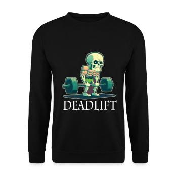 Soulevé de terre Skeleton Bodybuilding Sport Soulevé de terre - Sweat-shirt Unisexe - noir - Devant - Alina (178cm) & Michal (187cm)