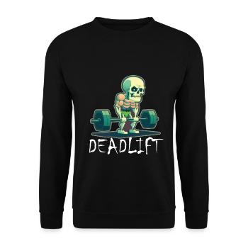 Soulevé de terre Skeleton Bodybuilding Sport Soulevé de terre - Sweat-shirt Unisexe - noir - Devant - Alina (178cm) & Michal (187cm)